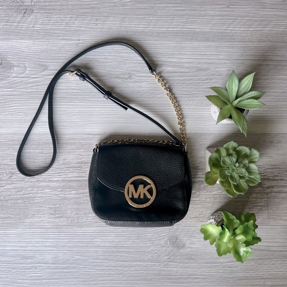 MICHAEL KORS fulton leather small crossbody bag EUC
